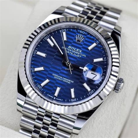 rolex datejust 41 blue motif dial|rolex datejust 41mm pre owned.